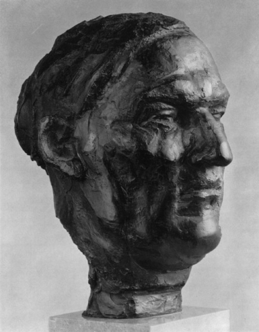Ernst Gubler. Bildnis Max Gubler. 1950-55 Bronze. Höhe 33,6 cm