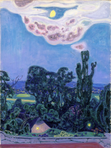 Eduard Gubler. Mondnacht. Um 1965. Öl auf Leinwand. 81 x 60 cm