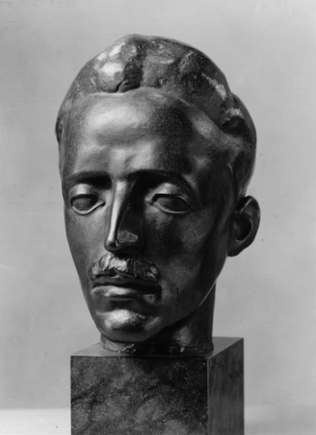 Ernst Gubler. Bildnis Karl Stamm 1919. Steinguss. Höhe 29,5 cm